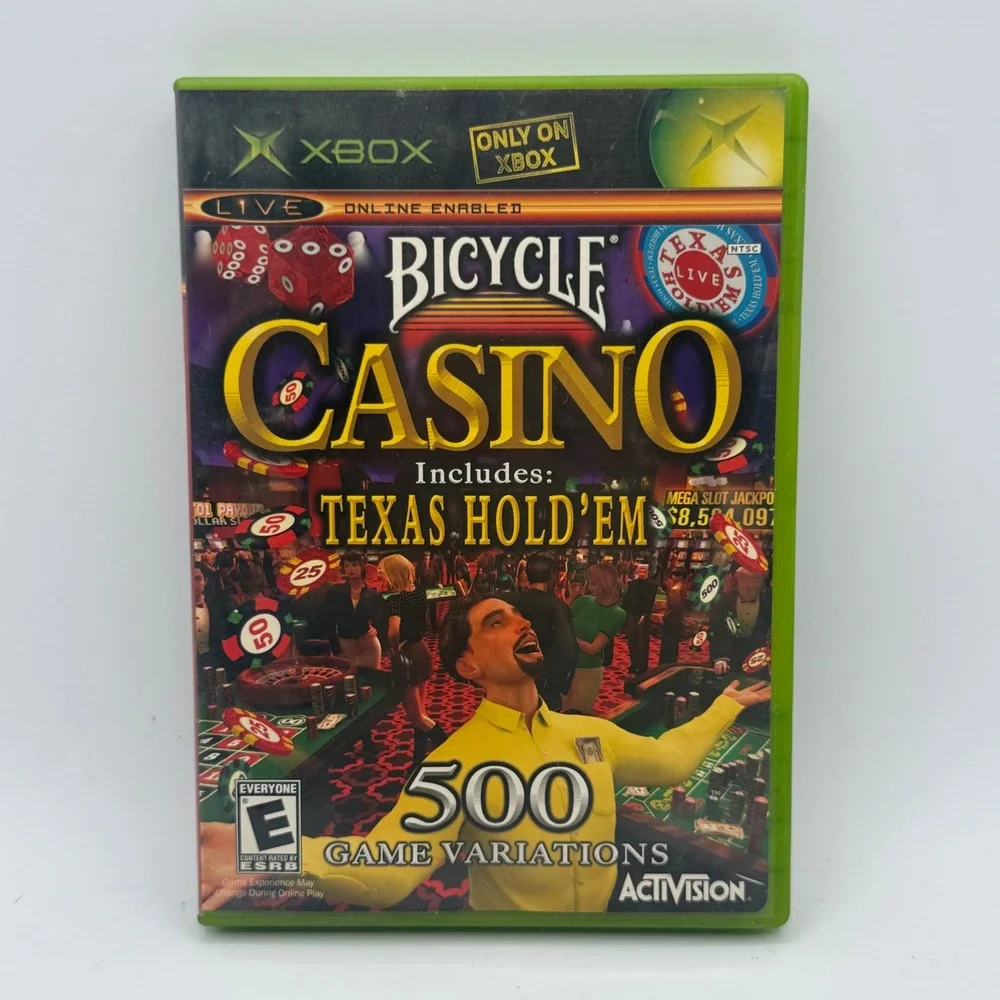 Activision Bicycle Casino Xbox N/A Green Excellent Texas Hold'em 500 Games